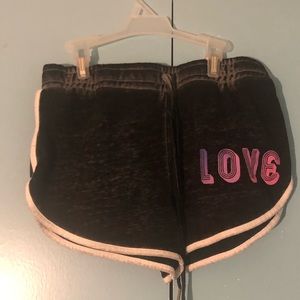 Black love shorts